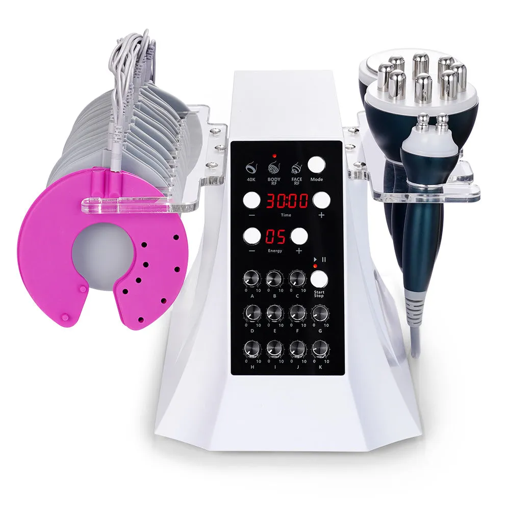 4IN1 EMS  40K Cavitation  Radio Frequency Body Slimming Muscle Building Machine