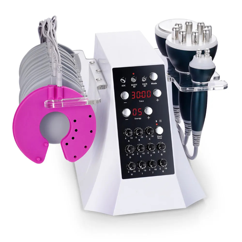 4IN1 EMS  40K Cavitation  Radio Frequency Body Slimming Muscle Building Machine