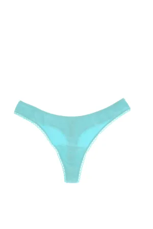 BABY BLUE Satin Thong