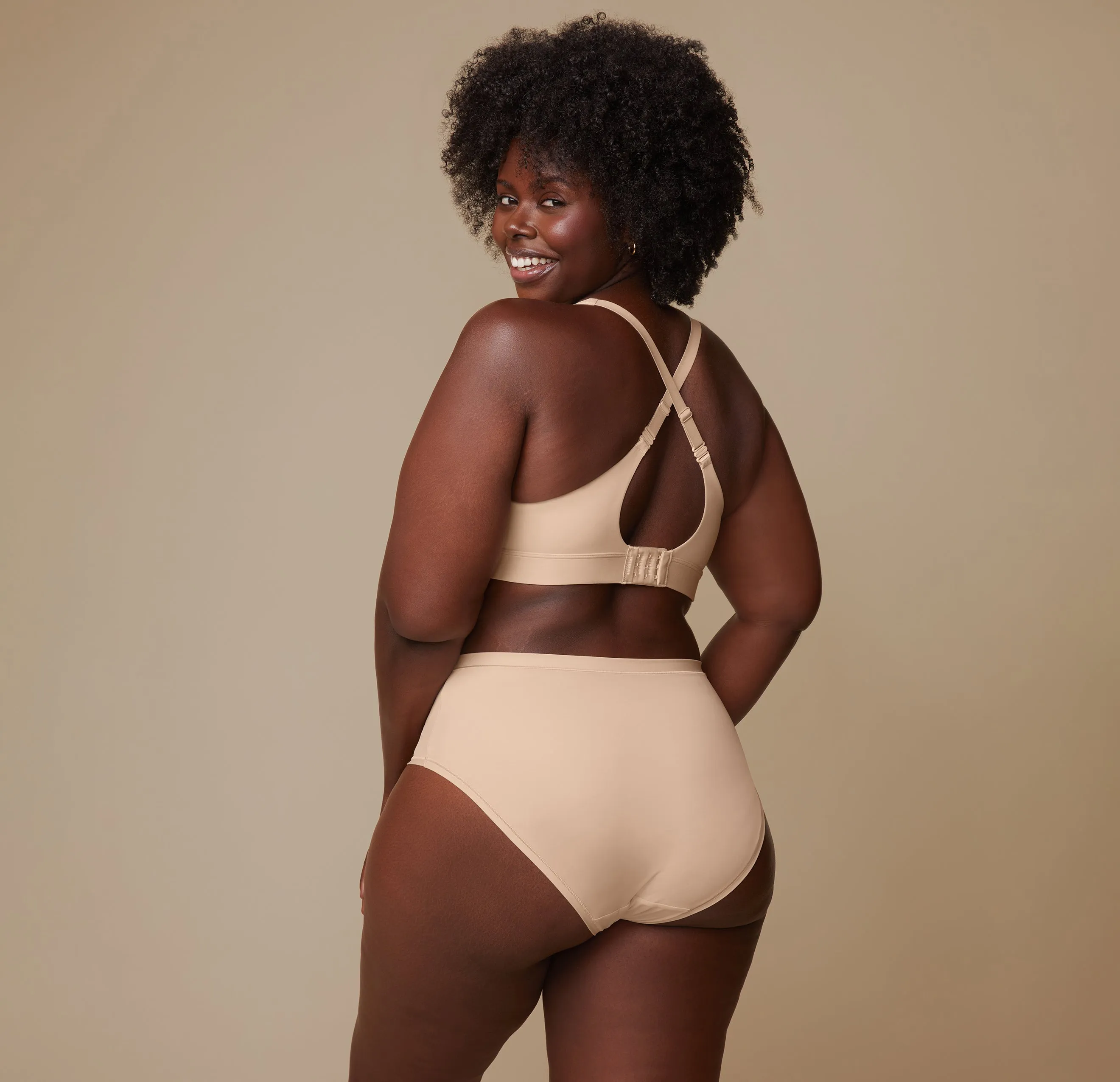 Bliss Plunge Adjustable Bralette - Beige
