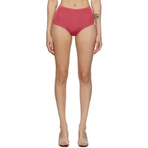 Calle Del Mar Red Knit High-Rise Briefs