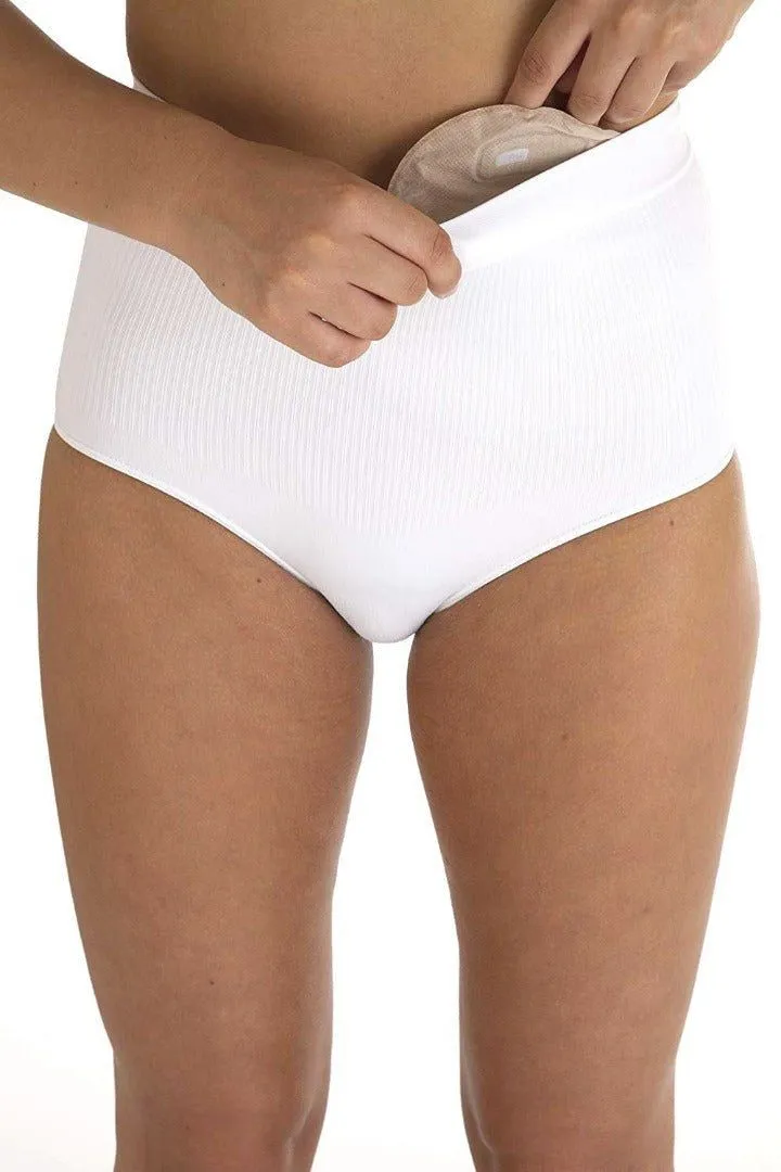 Comfizz Womens Ostomy/Hernia/Post Surgery Support Briefs - High Waist - Level 1 Light Support