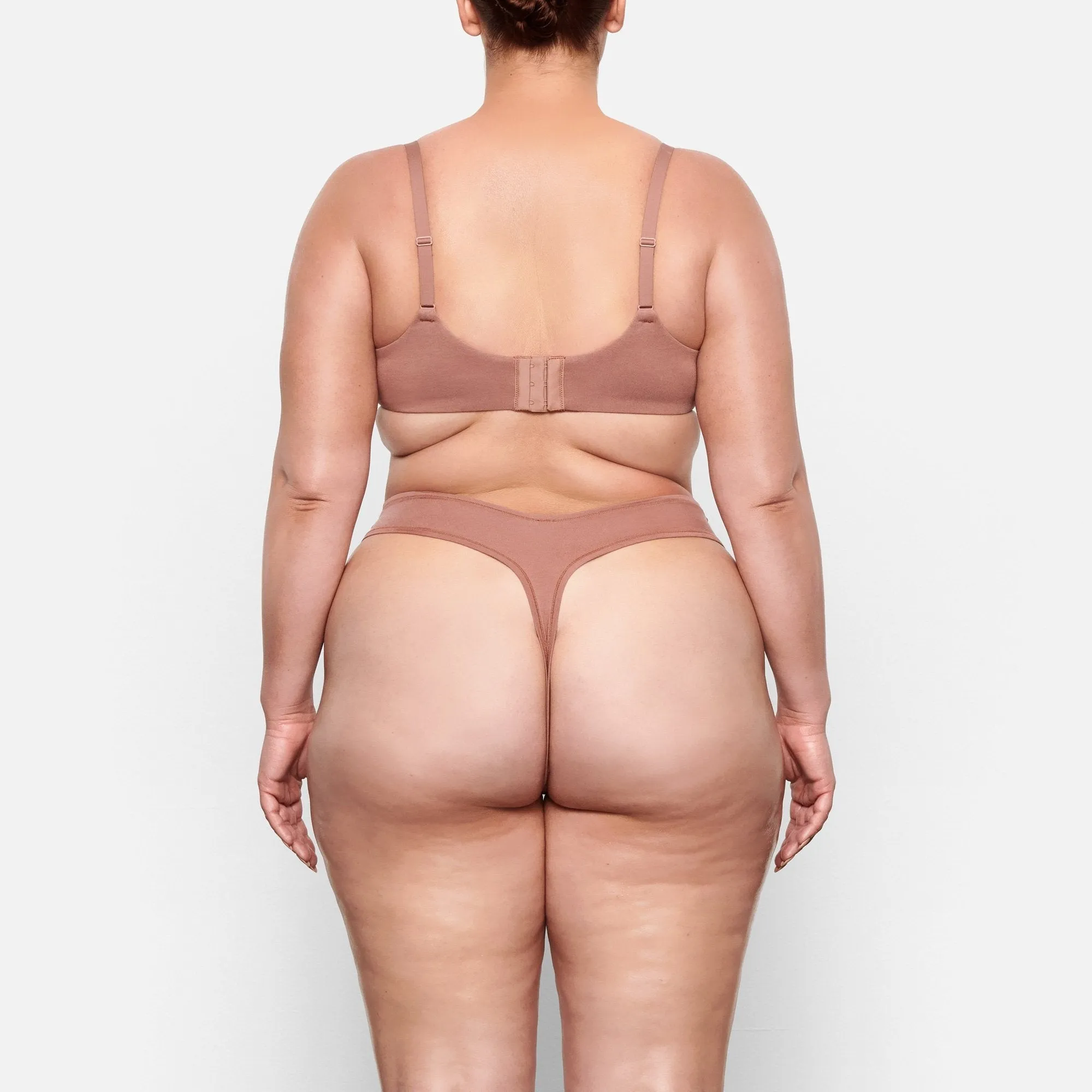 COTTON JERSEY UNDERWIRE BRA | ROSE CLAY
