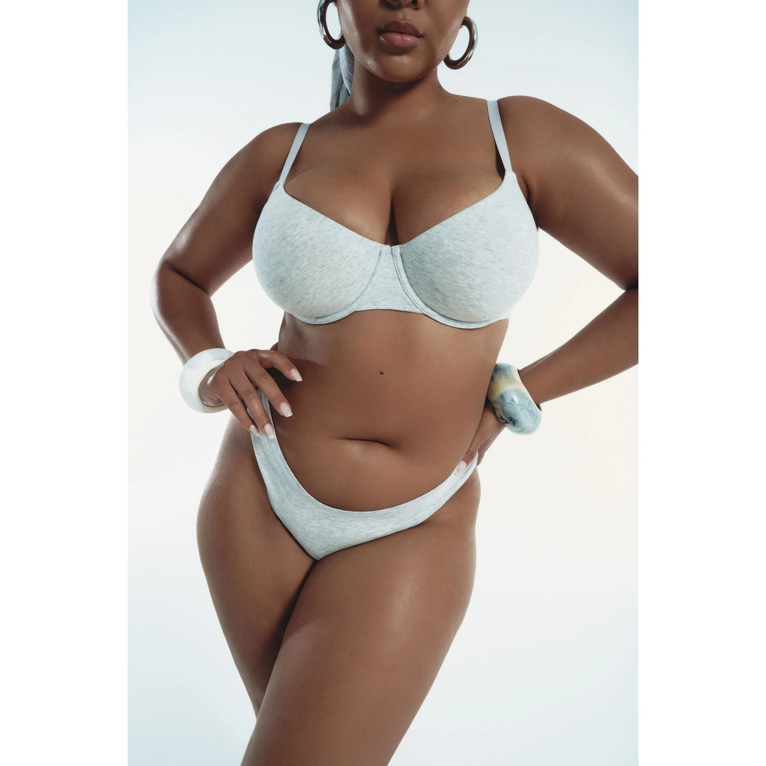 COTTON JERSEY UNDERWIRE BRA | ROSE CLAY