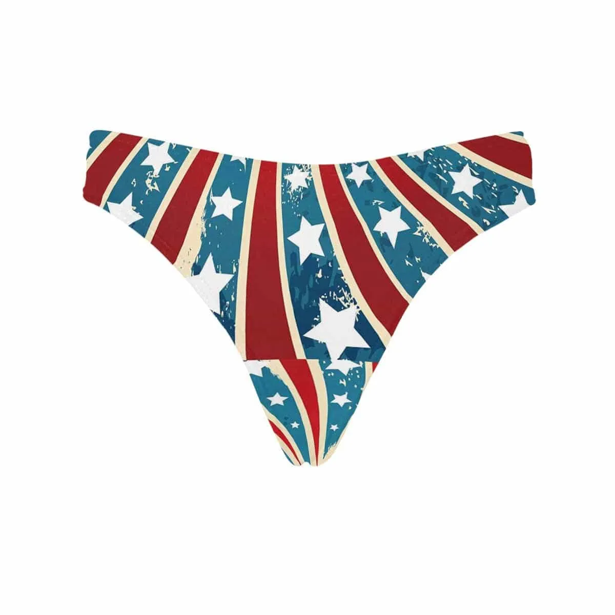 Custom Women's Thongs Stars Flag
