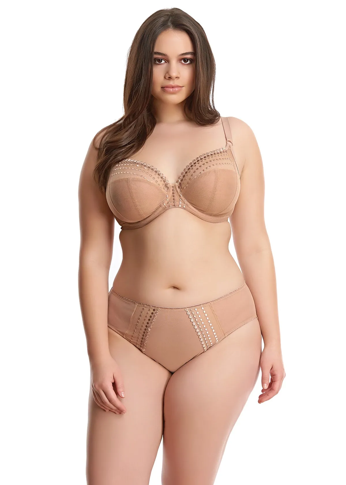 Elomi Matilda Underwire Plunge Bra, Cafe Au Lait | Elomi Bra in Cafe
