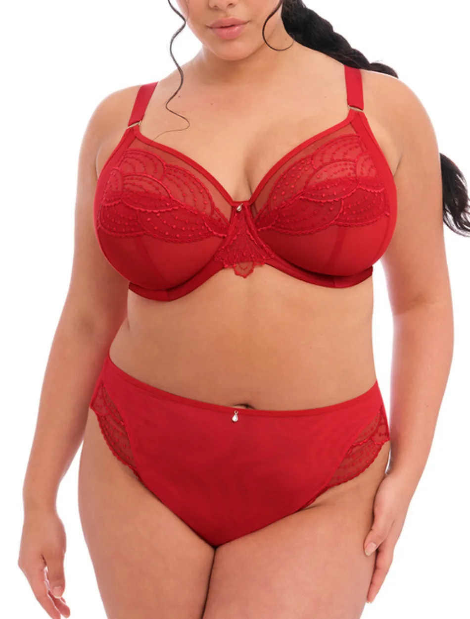 Elomi Priya Underwire Plunge Bra, Haute Red