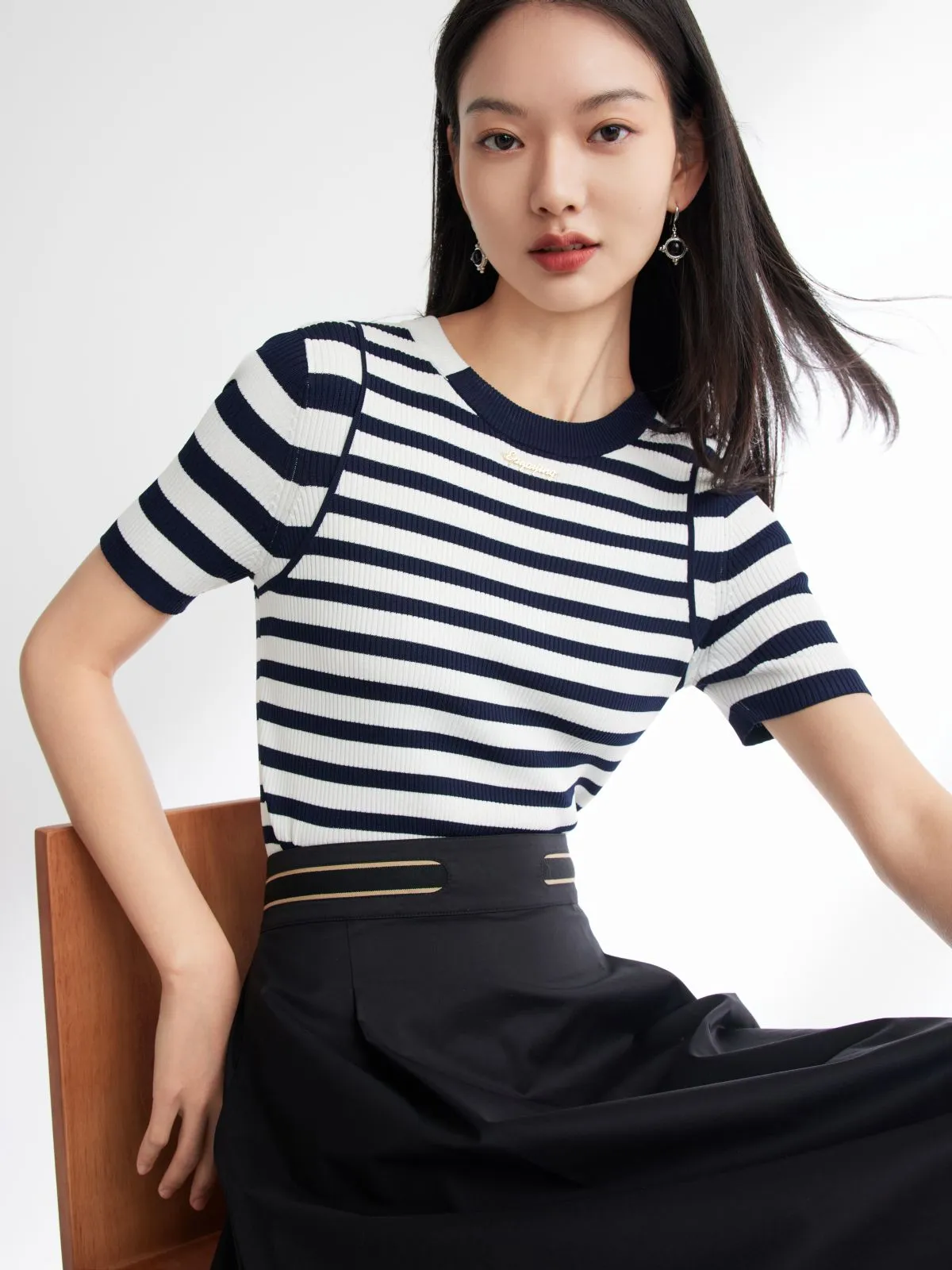 EP YAYING Round Neck Knit Sweater