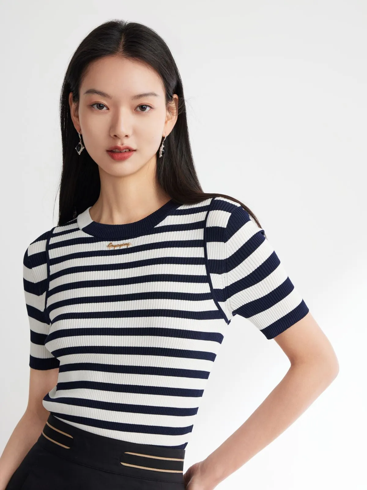 EP YAYING Round Neck Knit Sweater