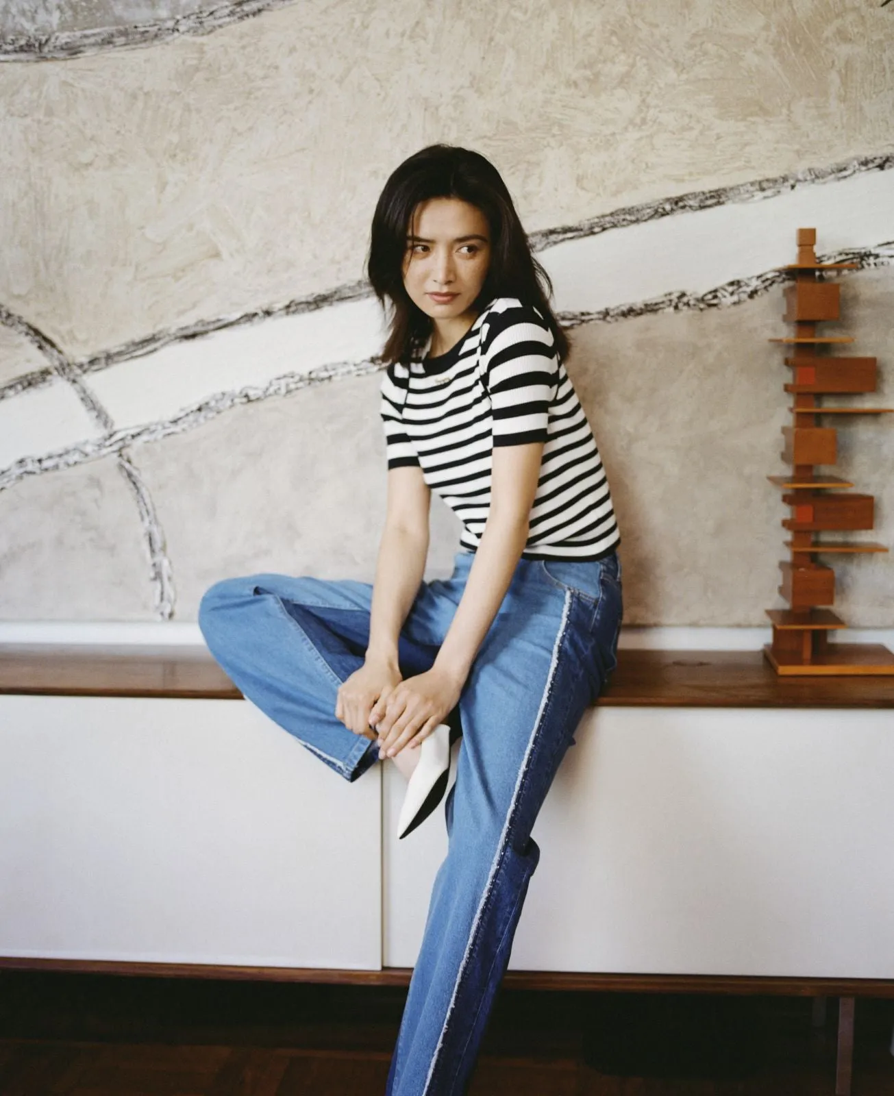 EP YAYING Round Neck Knit Sweater