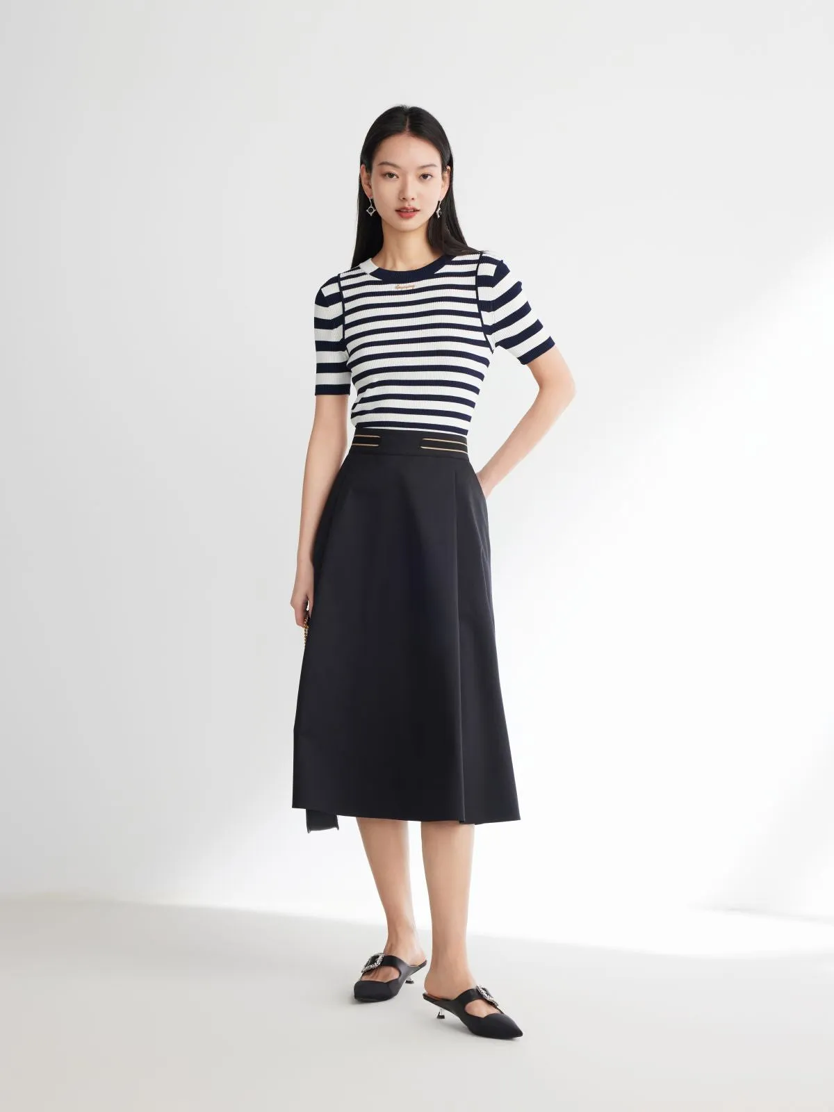 EP YAYING Round Neck Knit Sweater