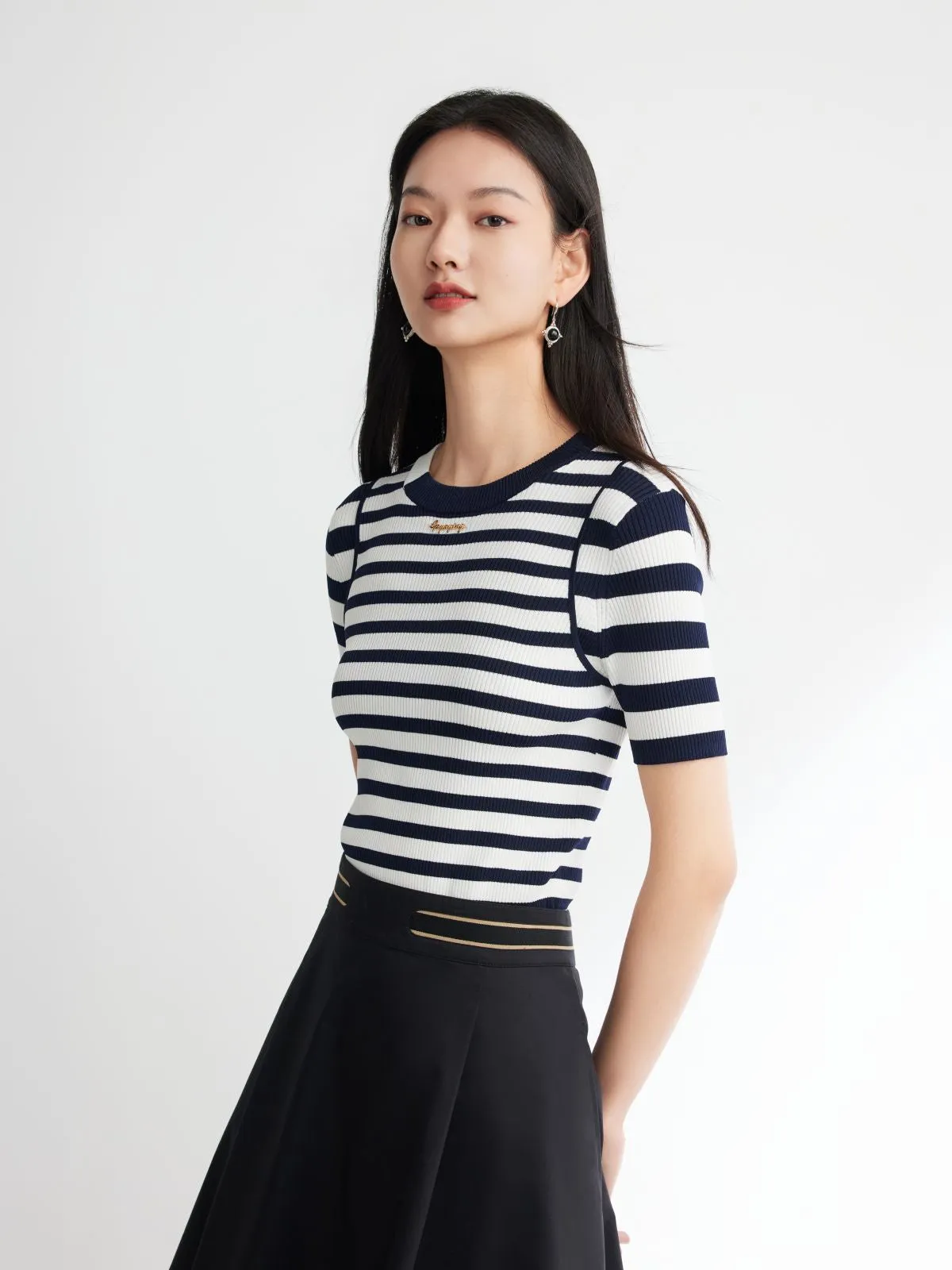 EP YAYING Round Neck Knit Sweater
