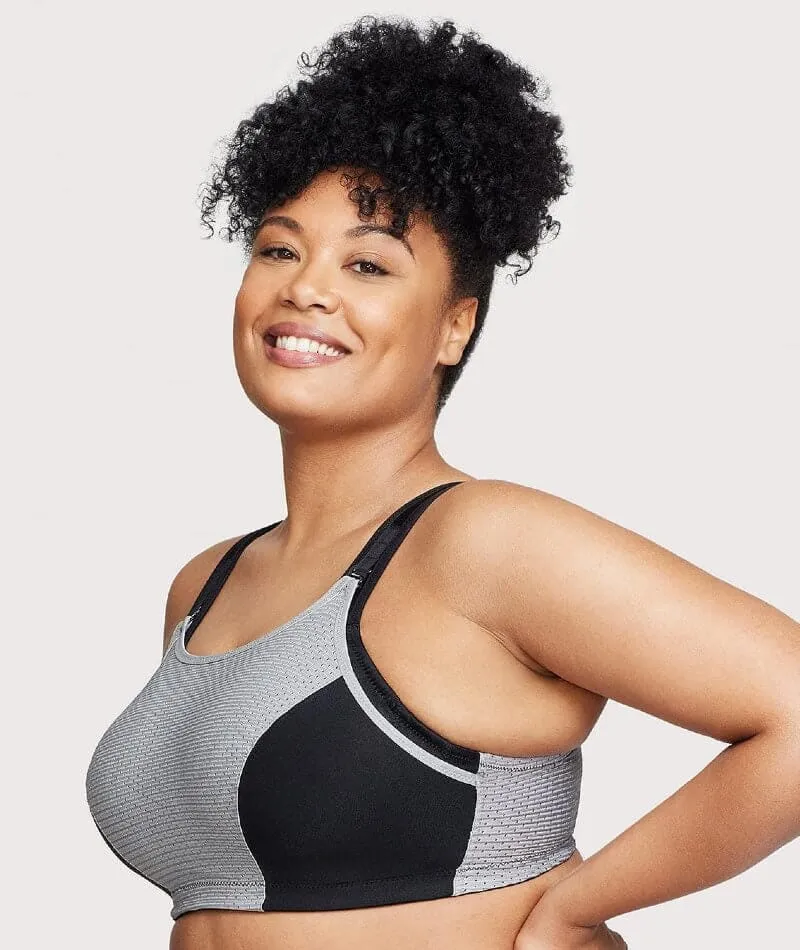 Glamorise Custom Control Wire-Free Sports Bra - Black