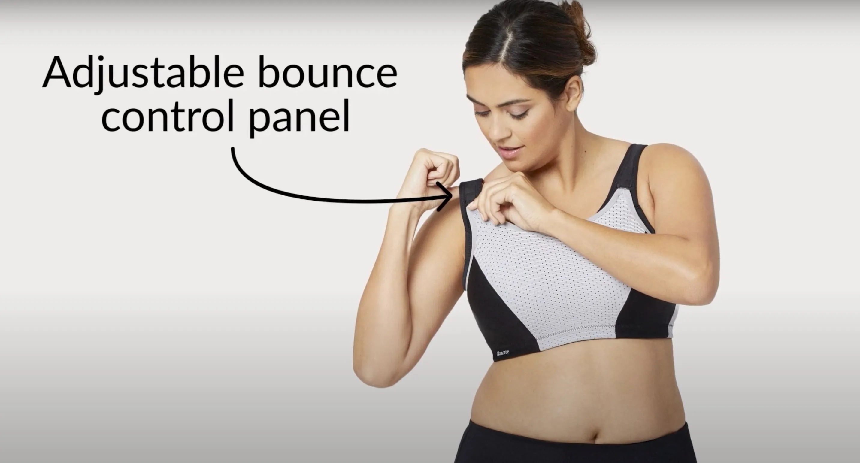 Glamorise Custom Control Wire-Free Sports Bra - Black