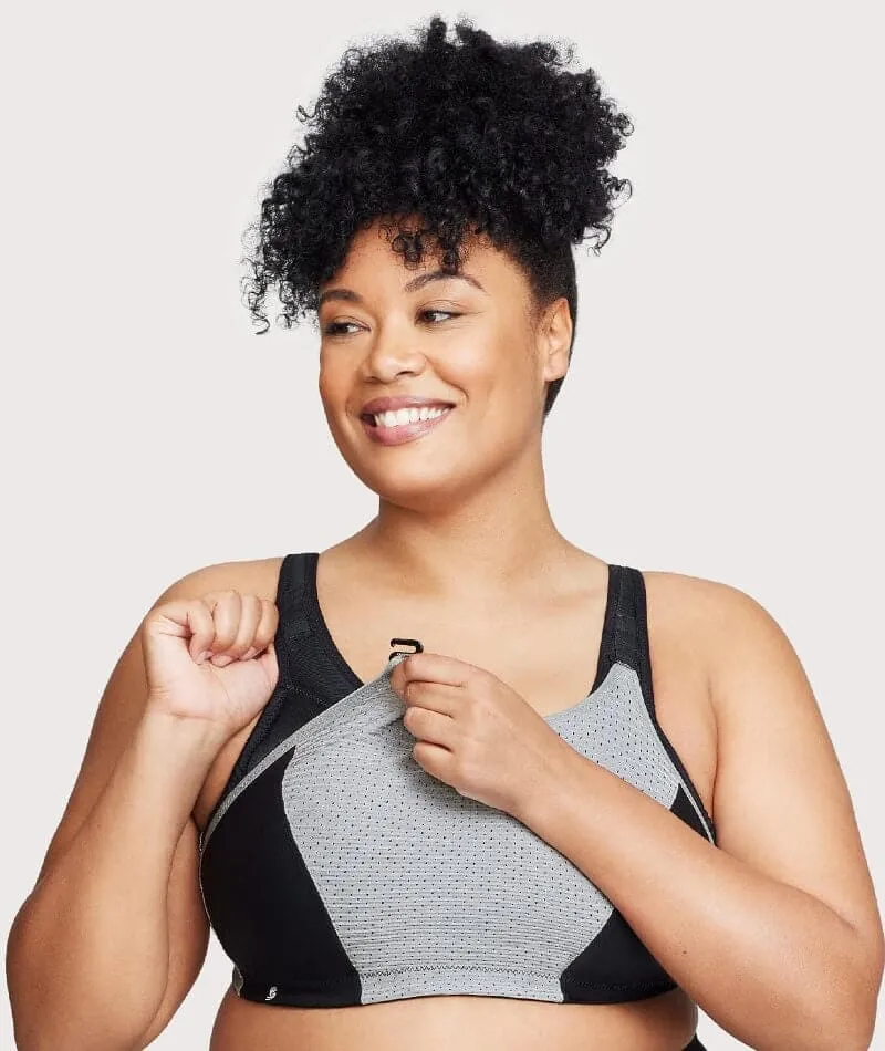Glamorise Custom Control Wire-Free Sports Bra - Black