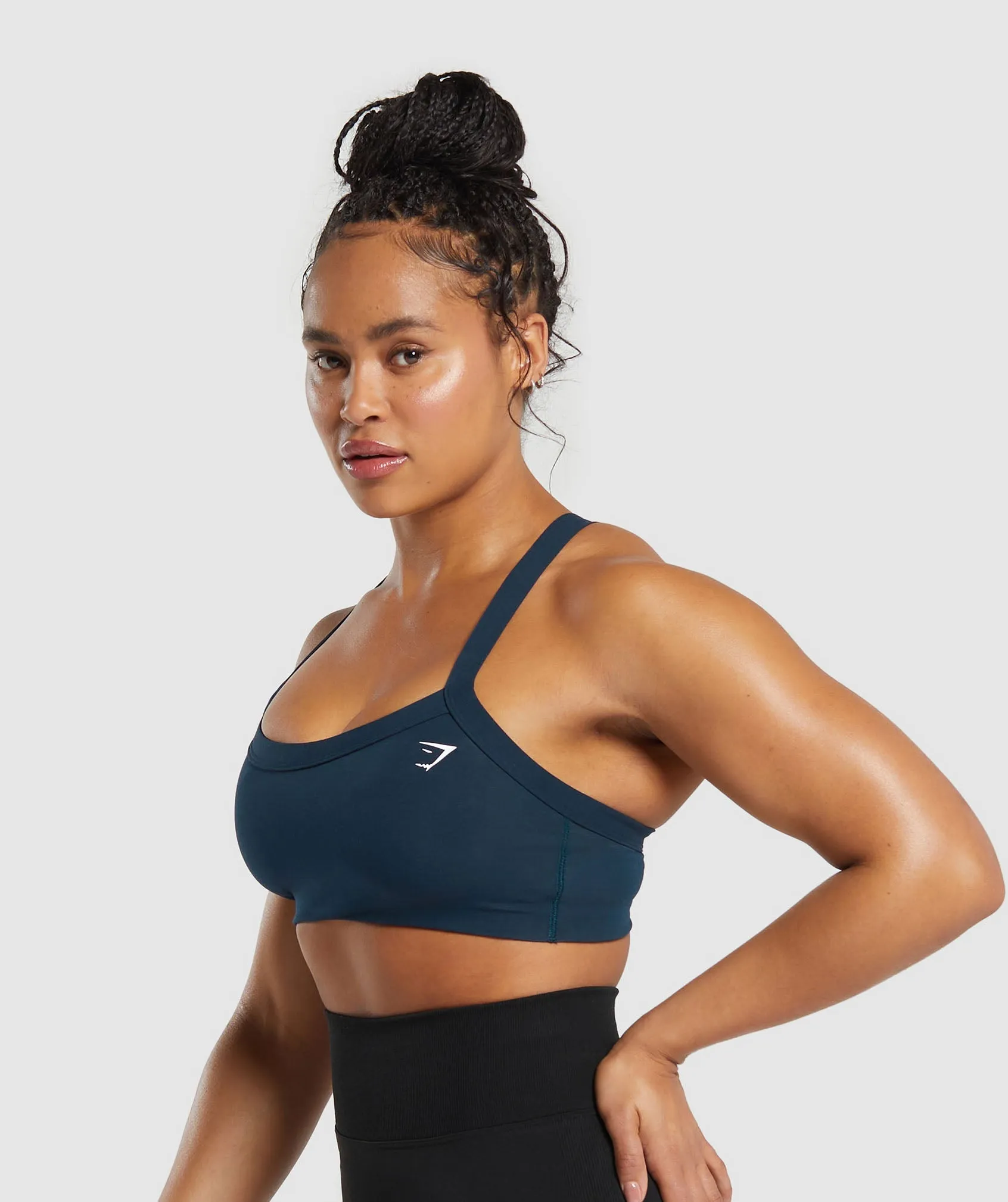 Gymshark Cotton Lifting Sports Bra - Navy