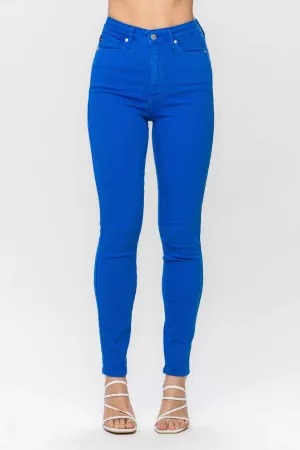 HW Tummy Control Cobalt Blue Skinny Jeans