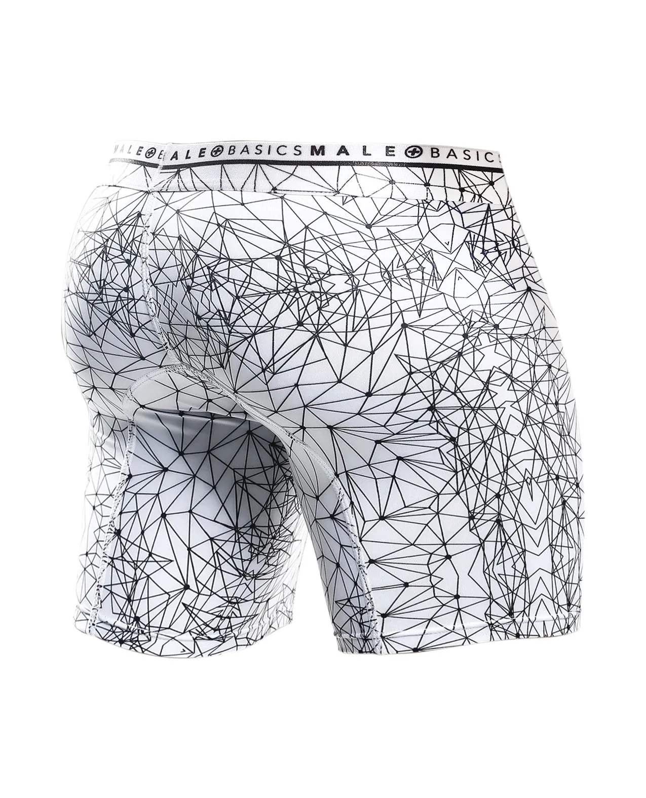 Male Basics Spider Hipster Boxer Brief White/Black XL