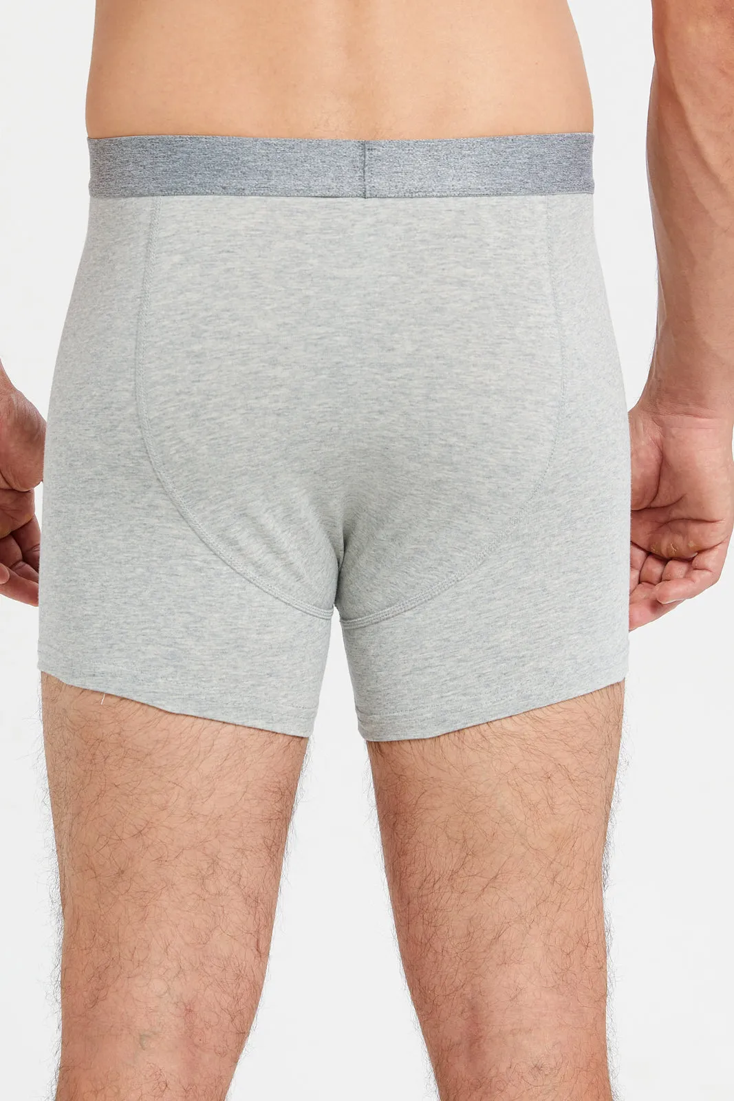 Men Grey And Charcoal Hipster Briefs (Pack of 2)