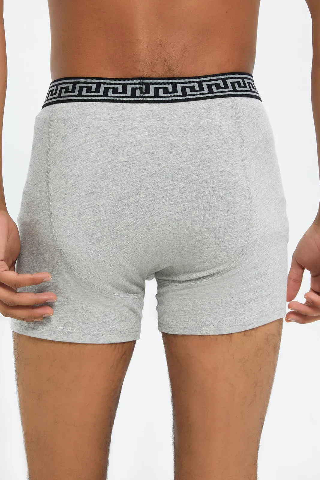 Men Grey Hipster Brief Set (Pack of 2)