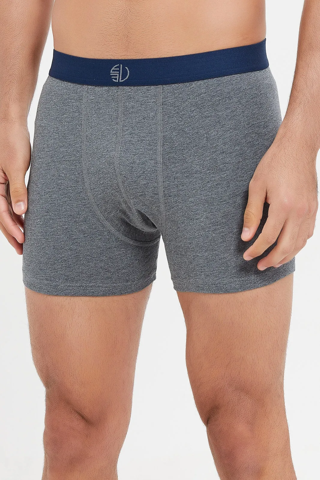 Men Plain Grey Hipster Set (Pack Of 2 )