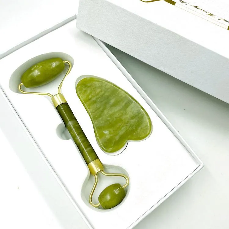 Natural Jade Massage Roller Xiuyan Jade Beauty Bar Facial Beauty Instrument Jade Push