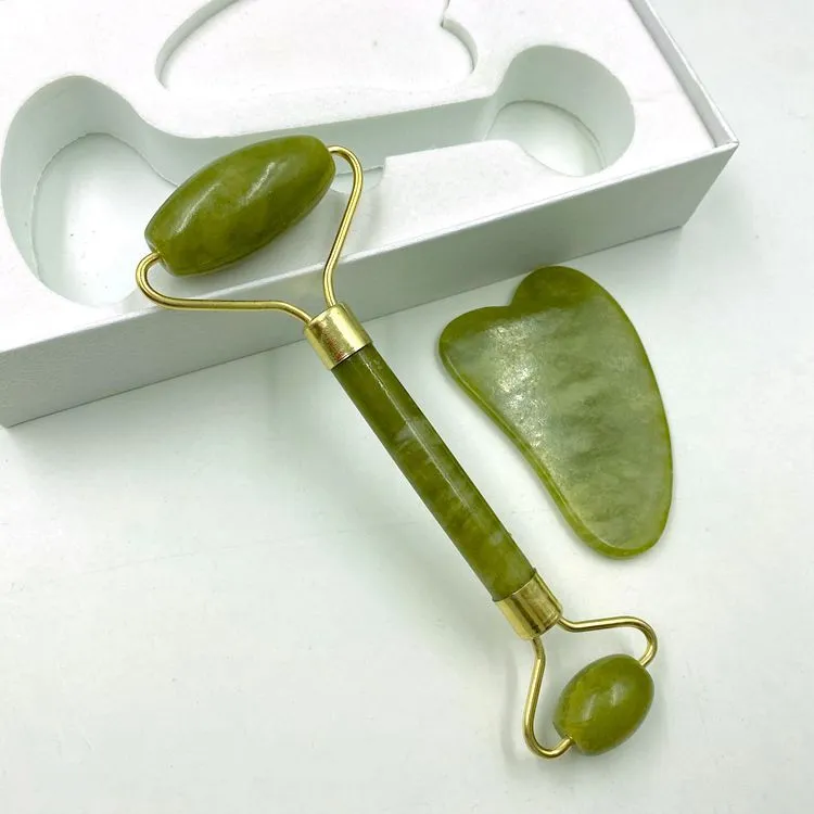 Natural Jade Massage Roller Xiuyan Jade Beauty Bar Facial Beauty Instrument Jade Push