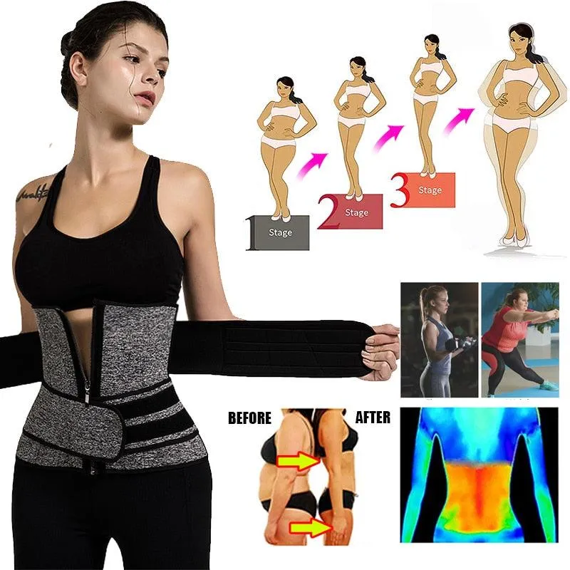 New Year Women Waist Trainer Neoprene - Body Shaper Belt Slimming Sheath Belly Reducing Shaper -Tummy Sweat Shapewear Workout Shaper Corset (FH)(FHW1)(1U31)(1U24)