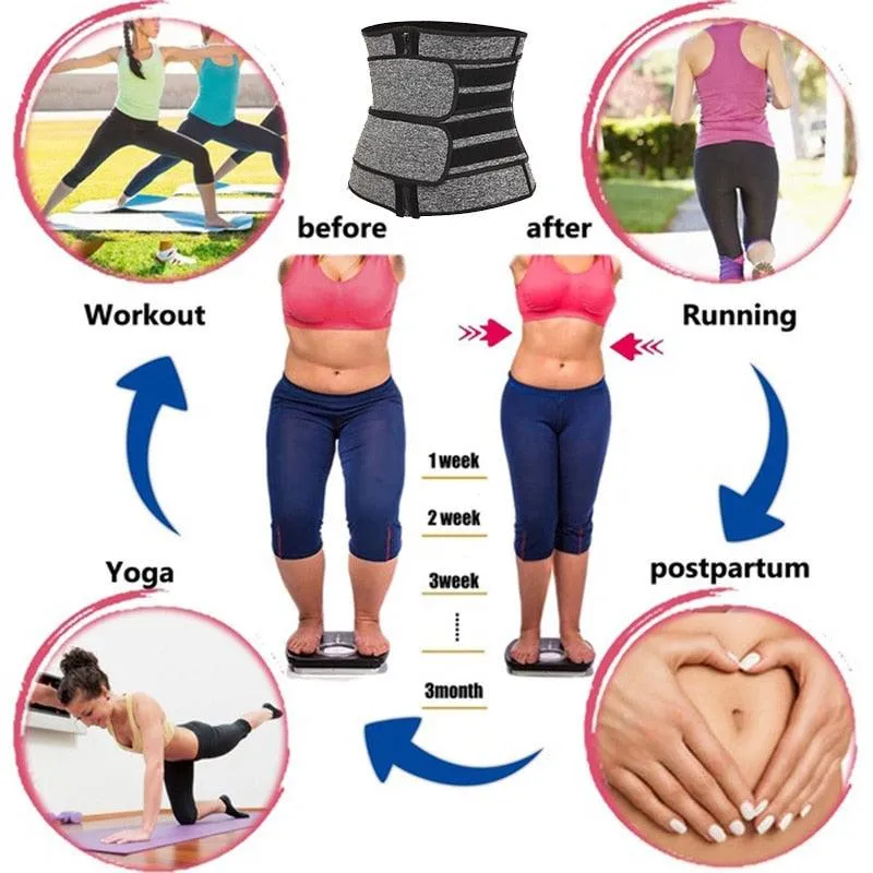 New Year Women Waist Trainer Neoprene - Body Shaper Belt Slimming Sheath Belly Reducing Shaper -Tummy Sweat Shapewear Workout Shaper Corset (FH)(FHW1)(1U31)(1U24)