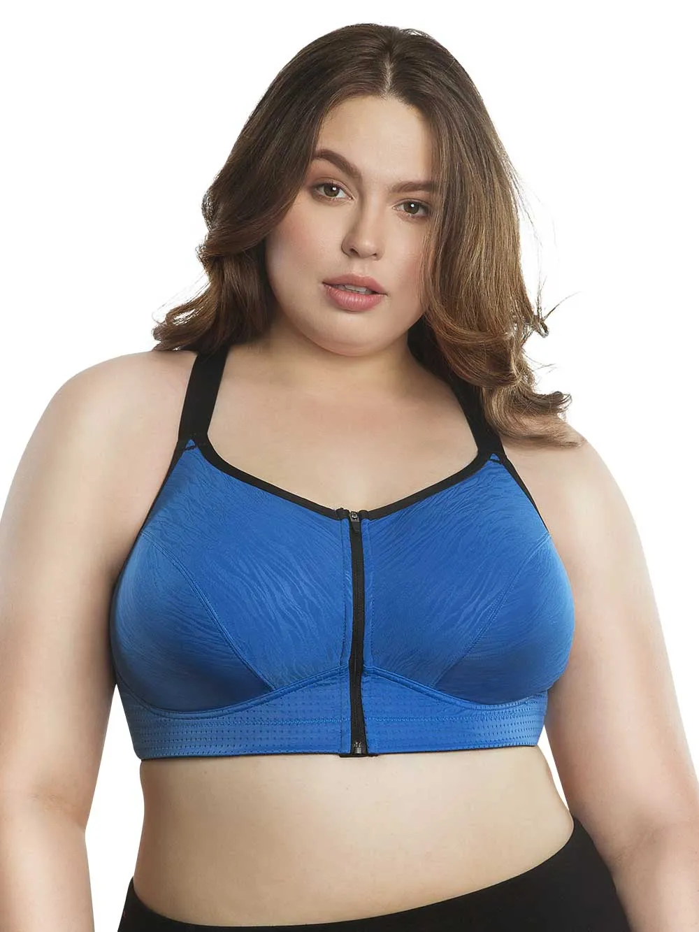 Parfait Wave Wire-free Zip Front Sports Bra
