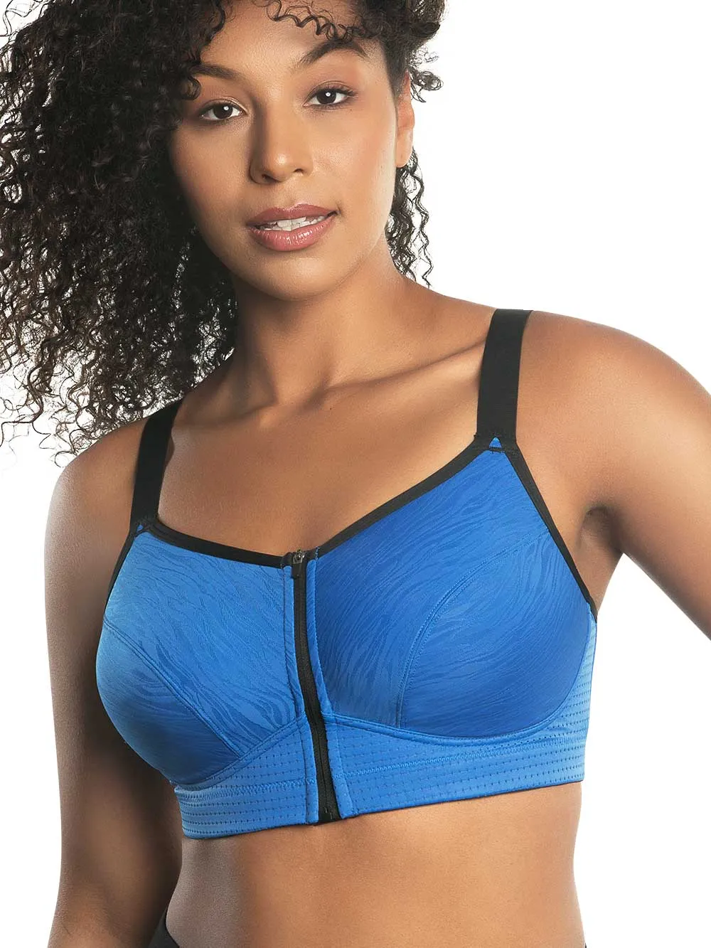Parfait Wave Wire-free Zip Front Sports Bra