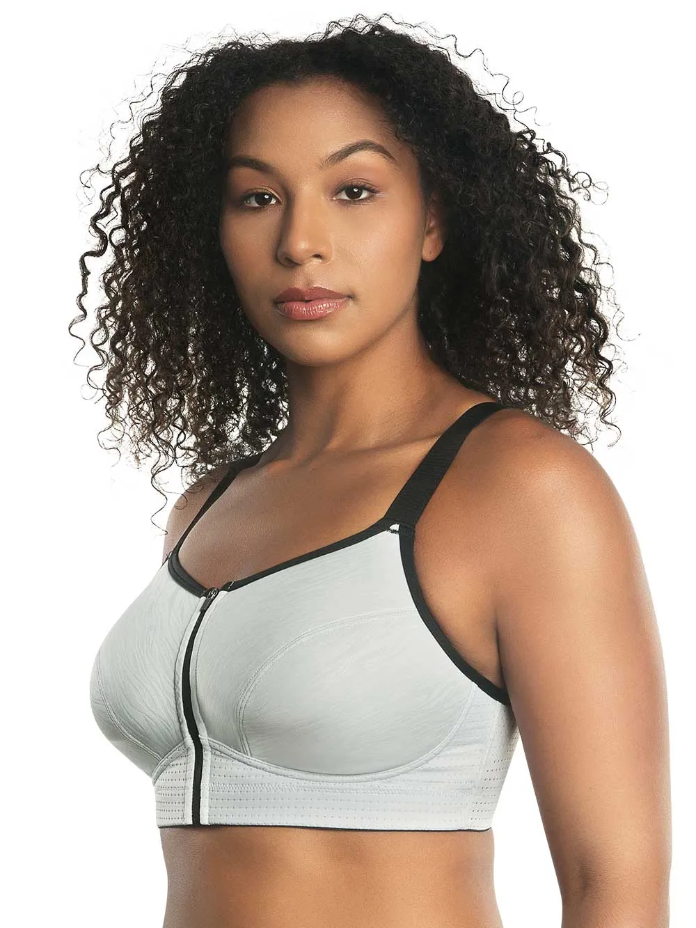 Parfait Wave Wire-free Zip Front Sports Bra