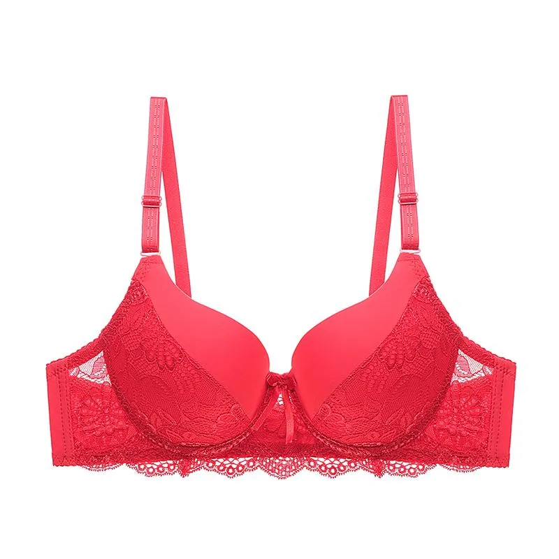 Sexy Lace Bras for Women Adjustable Unlined Underwire Ultra Thin Bra Ladies Bow Floral Bras Bralette