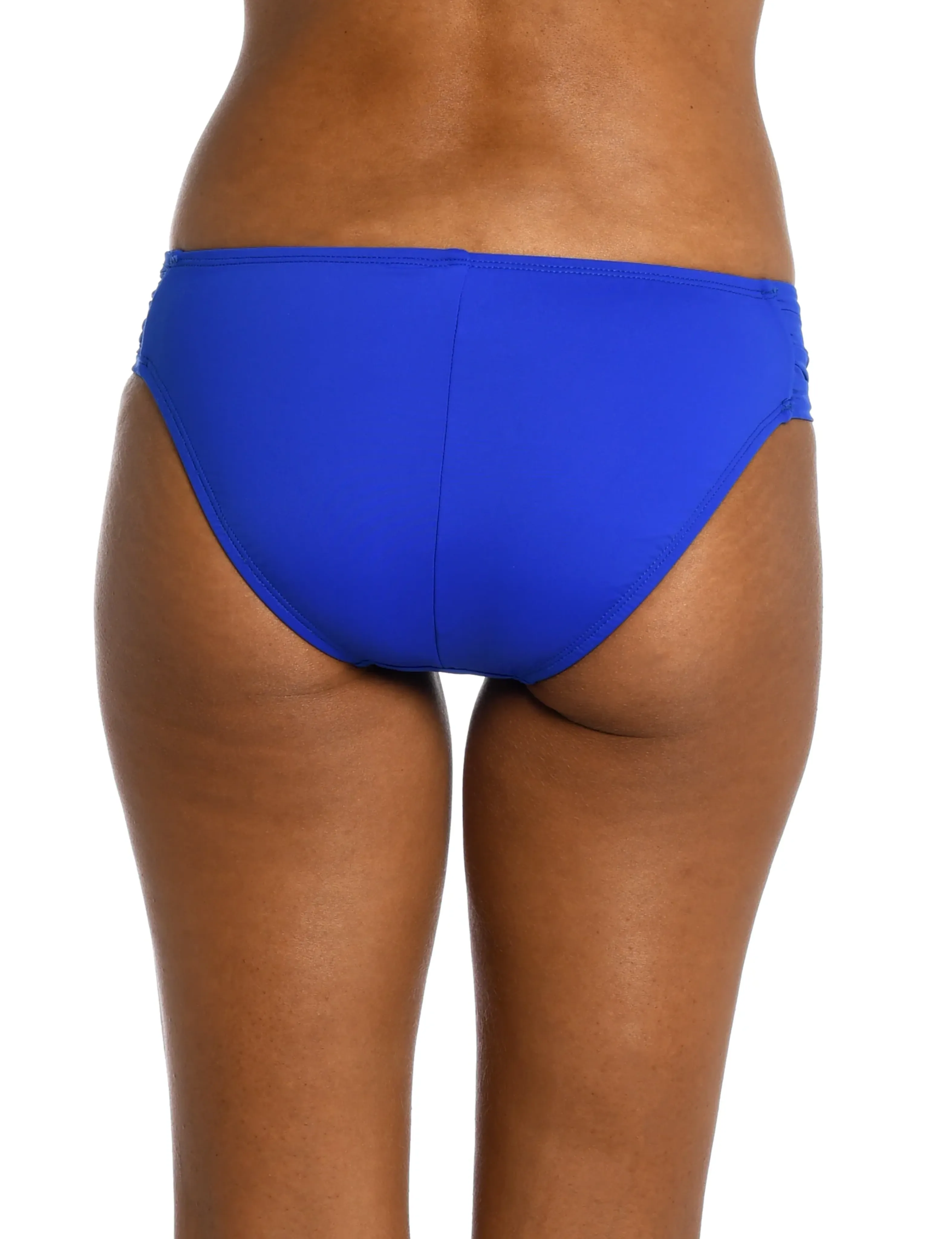 Solid Shirred Side Hipster Bikini Bottom
