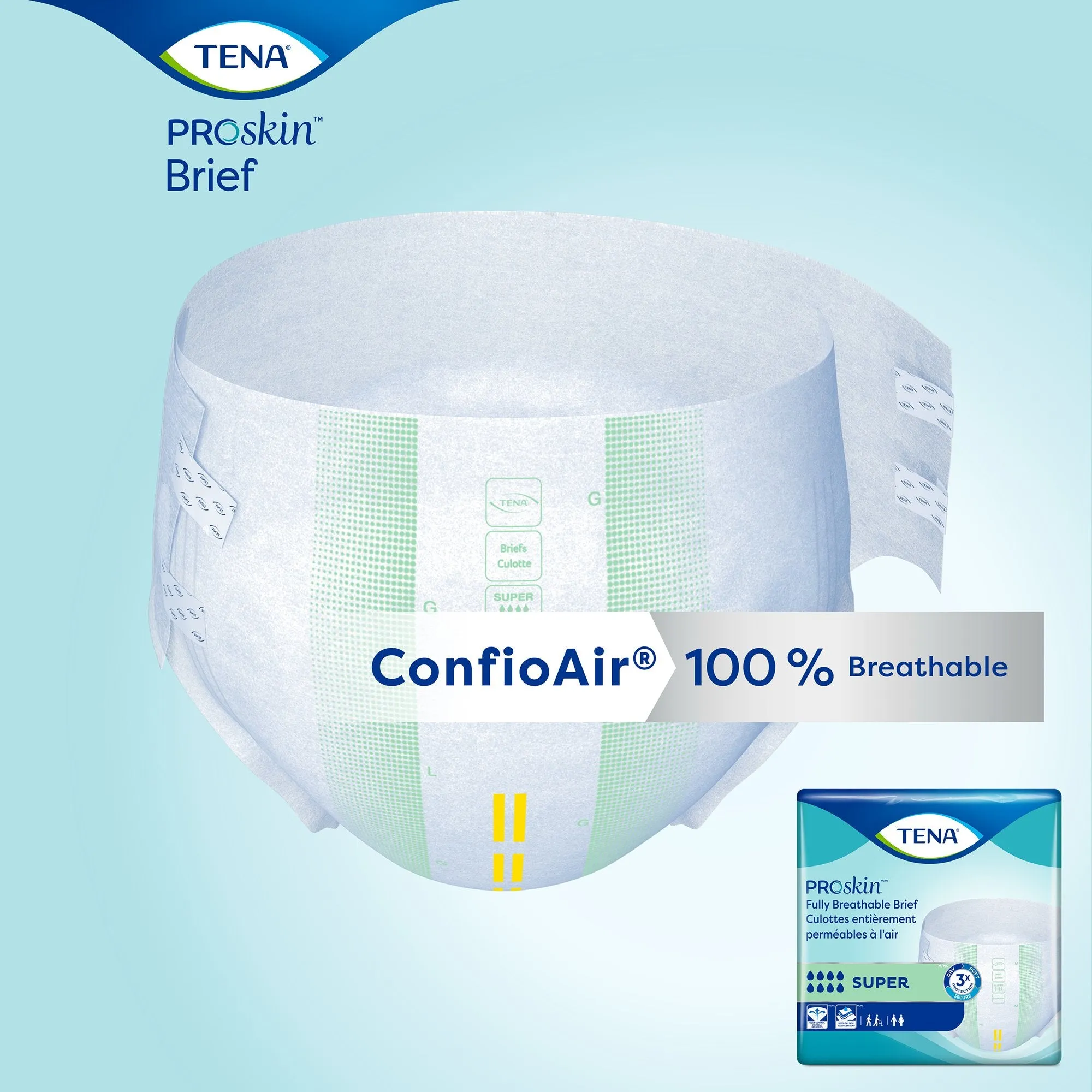 TENA Super Adult Heavy-Absorbent Incontinence Brief, X-large, 60" to 64" Waist / Hip
