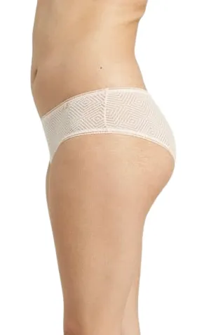 The Sheer Deco Hipster Brief Blush Pink