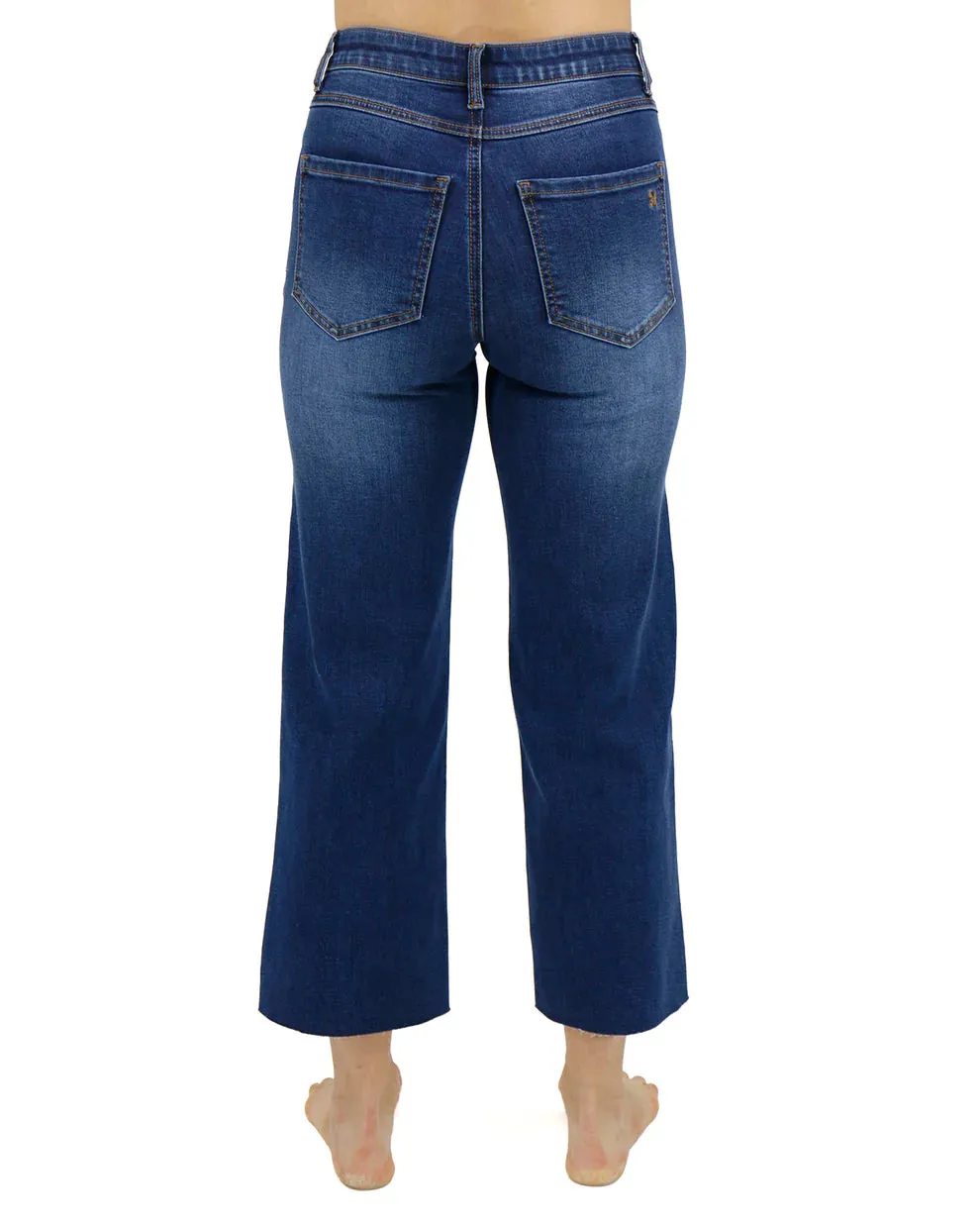 Wide Leg Cropped Waist Shaper Jean (Grace & Lace)
