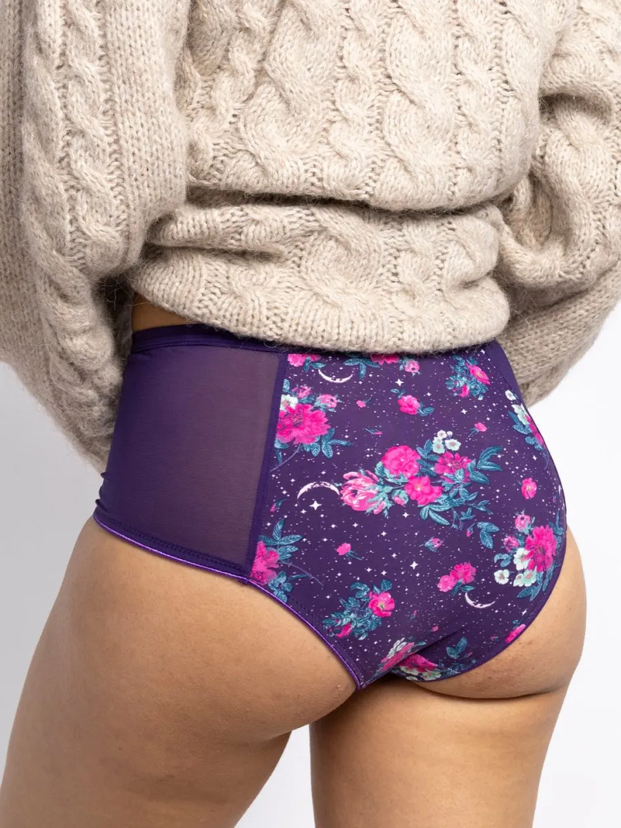 Women Purple Floral Printed Hipster Briefs