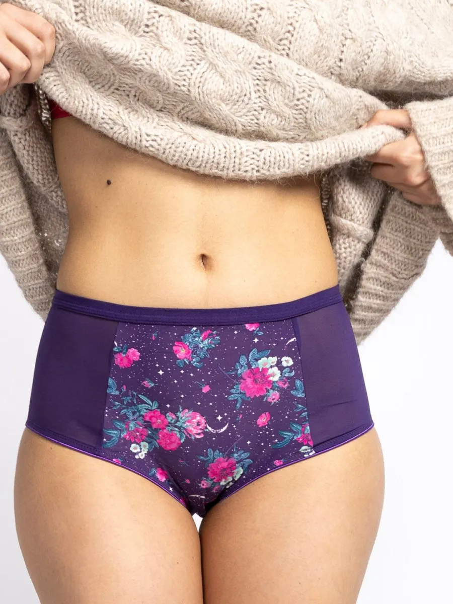 Women Purple Floral Printed Hipster Briefs